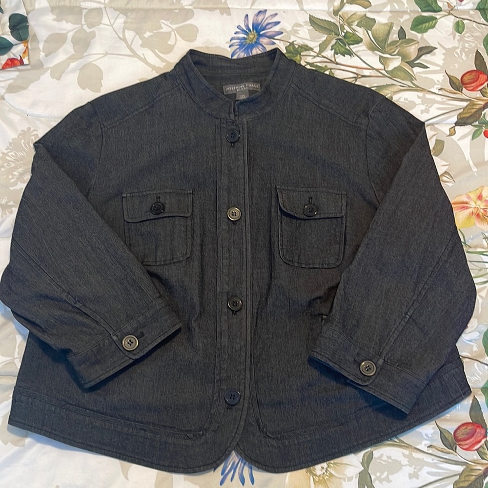 EUC Josephine Chaus Women’s Black/Gray Button Up Jacket (20W)